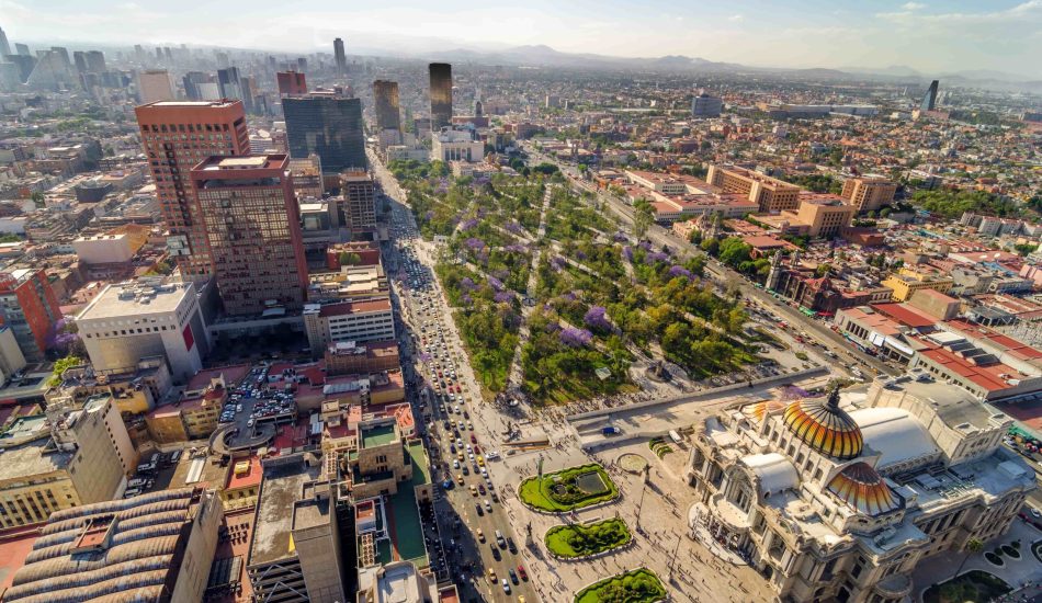 aerial view of mexico city