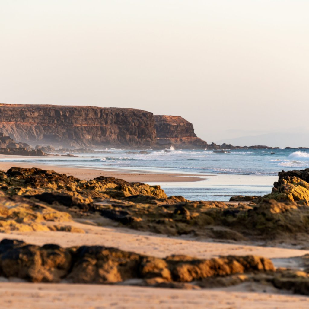 Scenic View of Sea Landscape in Fuerteventura,Canary Island.Background